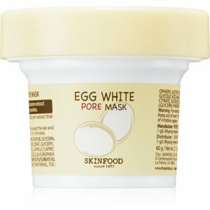 Skinfood Egg White Pore Control pórusösszehúzó tisztító arcmaszk a túlzott faggyú termelődés ellen 125 g
