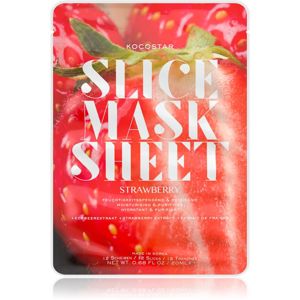 KOCOSTAR Slice Mask Sheet Strawberry hidratáló gézmaszk a ragyogó bőrért