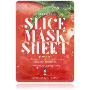 KOCOSTAR Slice Mask Sheet Tomato hidratáló és élénkítő arcmaszk