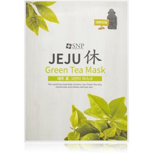 SNP Jeju Green Tea hidratáló gézmaszk nyugtató hatással 22 ml