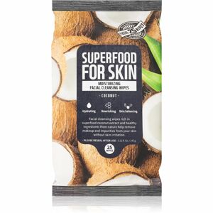 Farm Skin Super Food For Skin COCONUT tisztító és sminklemosó törlőkendők 25 db