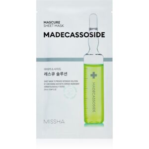 Missha Mascure Madecassoside ápoló arcmaszk érzékeny és irritált bőrre 28 ml