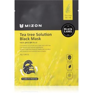 Mizon Black Solution Tea Tree nyugtató hatású gézmaszk 25 g