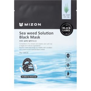 Mizon Black Solution Sea Weed tápláló gézmaszk a feszes bőrért 25 g