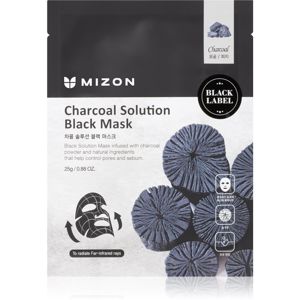 Mizon Black Solution Charcoal aktív szén tartalmú tisztító gézmaszk 25 g
