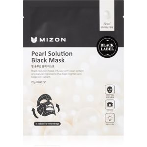 Mizon Black Solution Pearl fehérítő gézmaszk 25 g