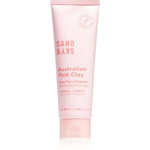 Sand & Sky Australian Pink Clay Deep Pore Cleanser arctisztító és szemfestéklemosó gél méregtelenítő hatással 120 ml