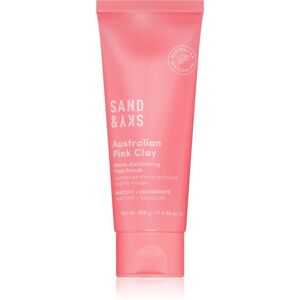 Sand & Sky Australian Pink Clay Micro-Exfoliating Face Scrub Micro-hámlasztó tisztító gél az arcra 100 g
