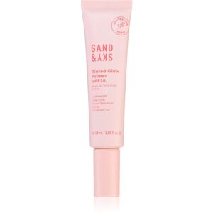 Sand & Sky Tinted Glow Primer SPF 30 védő és tonizáló folyadék arcra SPF 30 60 ml