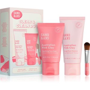 Sand & Sky Australian Pink Clay Clear & Clean Duo arcápoló szett