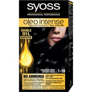 Syoss Oleo Intense tartós hajfesték olajjal árnyalat 1-10 Intense Black 1 db