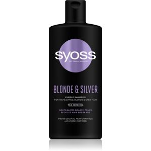 Syoss Blonde & Silver lila sampon szőke és ősz hajra 440 ml