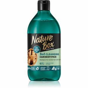 Nature Box Walnut tisztító tusoló gél arcra, testre és hajra uraknak 385 ml