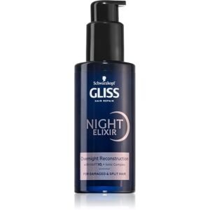 Schwarzkopf Gliss Night Elixir öblítést nem igénylő elixír a töredezett hajvégekre 100 ml