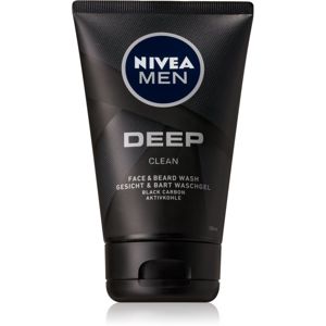 Nivea Men Deep tisztító gél az arcra és a szakállra uraknak 100 ml