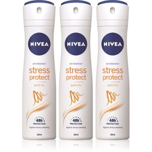 Nivea Stress Protect izzadásgátló spray 3 x 150 ml (takarékos kiszerelés)