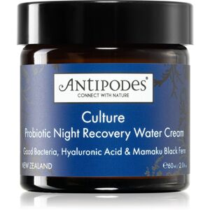 Antipodes Culture Probiotic Night Recovery Water Cream intenzív revitalizáló hidratáló arckrém probiotikumokkal 60 ml