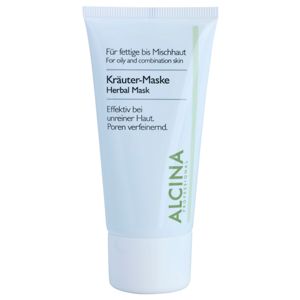 Alcina For Oily Skin Gyógynüvényes maszk a fénylő arcbőr és a kitágult pórusok ellen 50 ml