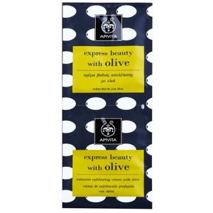 Apivita Express Beauty Olive mélytisztító peeling az arcra 2 x 8 ml