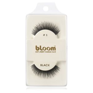 Bloom Natural ragasztható műszempilla természetes hajból No. 1 (Black) 1 cm