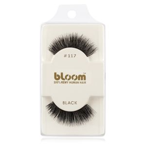 Bloom Natural ragasztható műszempilla természetes hajból No. 117 (Black) 1 cm