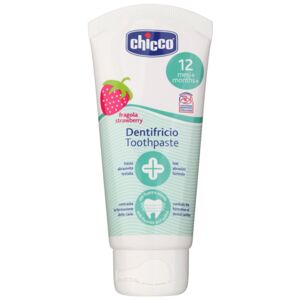 Chicco Oral Care Toothpaste fogkrém gyermekeknek íz Strawberry 12 m+ 50 ml