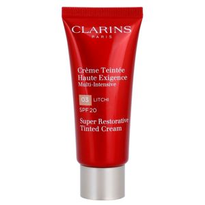 Clarins Super Restorative Tinted Cream regeneráló tonizáló krém a ráncok ellen SPF 20 árnyalat 03 Litchi 40 ml