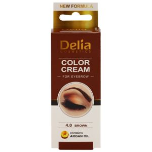 Delia Cosmetics Argan Oil szemöldökfesték árnyalat 4.0 Brown 15 ml