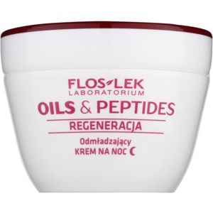 FlosLek Laboratorium Oils & Peptides Regeneration 60+ regeneráló éjszakai krém fiatalító hatással