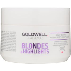Goldwell Dualsenses Blondes & Highlights regeneráló maszk semlegesíti a sárgás tónusokat 200 ml