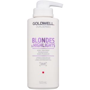 Goldwell Dualsenses Blondes & Highlights regeneráló maszk semlegesíti a sárgás tónusokat 500 ml
