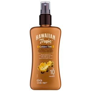 Hawaiian Tropic Golden Tint védő testtej spray formában SPF 10 200 ml