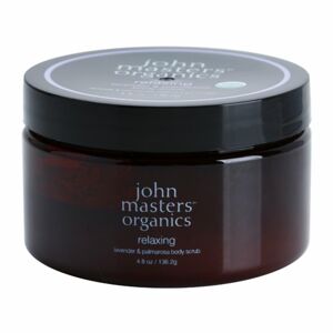 John Masters Organics Lavender & Palmarosa élénkítő testpeeling a finom és sima bőrért 136 g