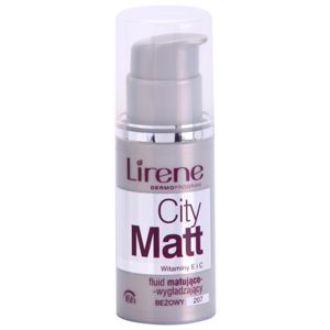 Lirene City Matt mattító make-up folyadék kisimító hatással árnyalat 207 Beige 30 ml