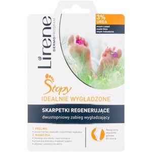 Lirene Foot Care regenerálás a lábnak két lépésben peeling és maszk zokni kiszerelésben (3% Urea) 1 db