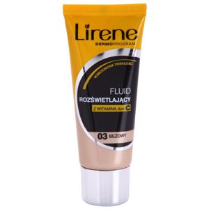 Lirene Vitamin C bőrvilágosító make-up fluid a hosszan tartó hatásért árnyalat 03 Beige 30 ml