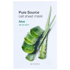 Missha Pure Source hidratáló és bőrpuhító arcmaszk Aloe 21 g