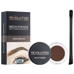 Makeup Revolution Brow Pomade szemöldök pomádé árnyalat Dark Brown 2,5 g