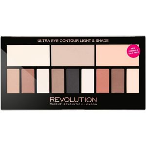 Makeup Revolution Ultra Eye Contour szemkontúrozó paletta árnyalat Light & Shade 14 g