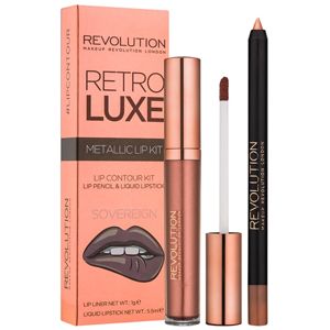 Makeup Revolution Retro Luxe fémes ajak szett