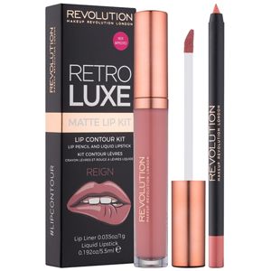 Makeup Revolution Retro Luxe matt szett ajkakra árnyalat Reign 5,5 ml