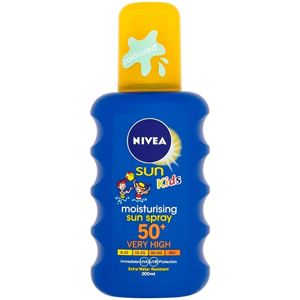 Nivea Sun Kids színezett napozó spray gyermekeknek SPF 50+ 200 ml