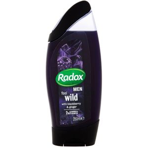 Radox Men Feel Wild tusfürdő gél arcra, testre és hajra uraknak Blackberry & Ginger 250 ml
