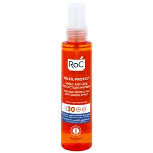 RoC Soleil Protect transzparens napozó spray a bőr öregedése ellen SPF 30 150 ml