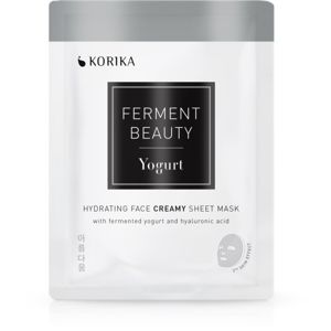 KORIKA FermentBeauty Hydrating Face Sheet Mask with Fermented Yogurt and Hyaluronic Acid hidratáló gézmaszk fermentált joghurttal és hialuronsavval 20