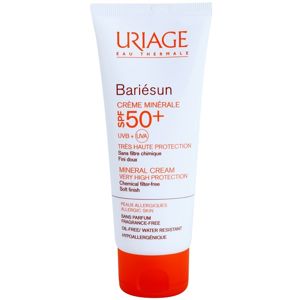 Uriage Bariésun Mineral Cream SPF 50+ ásványi védőkrém arcra és testre SPF 50+ vízálló 100 ml