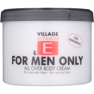 Village Vitamin E For Men Only testápoló krém uraknak parabénmentes 500 ml