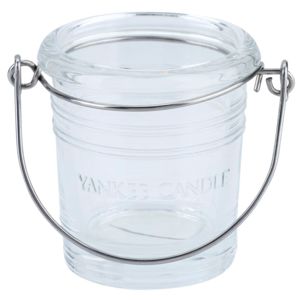Yankee Candle Glass Bucket üveg gyertyatartó fogadalmi gyertya alá I. Clear glass